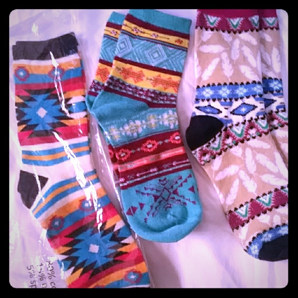 Multi-colored Patterned Socks